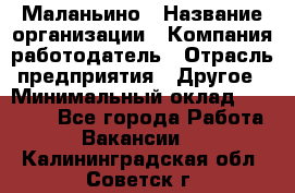 Маланьино › Название организации ­ Компания-работодатель › Отрасль предприятия ­ Другое › Минимальный оклад ­ 25 000 - Все города Работа » Вакансии   . Калининградская обл.,Советск г.